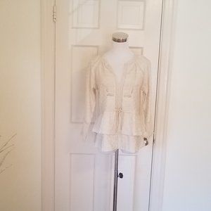 Rebecca Taylor Silk Longsleeve Blouse With Lace  2